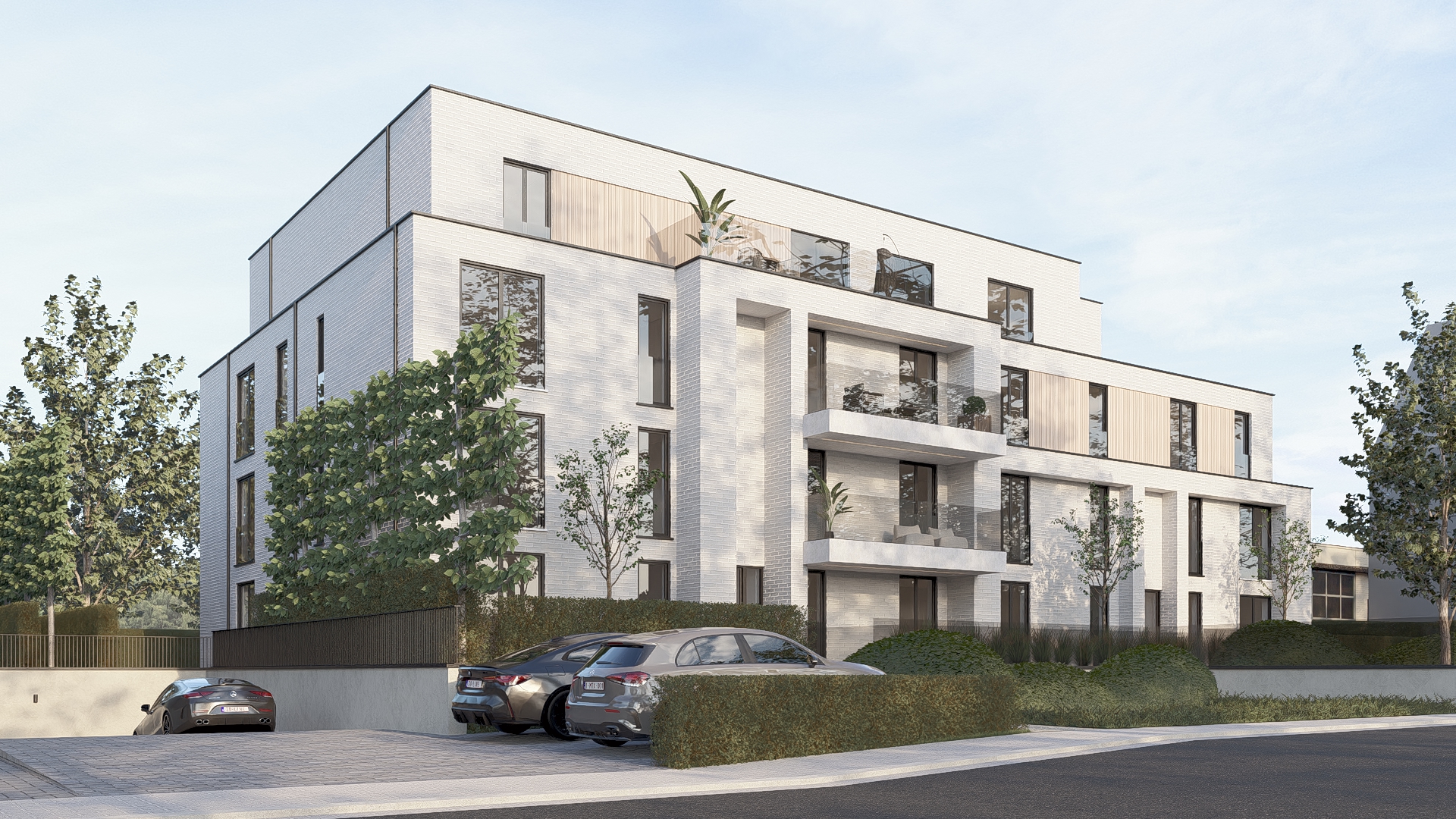 nieuwbouw appartement hoeselt voorgevel