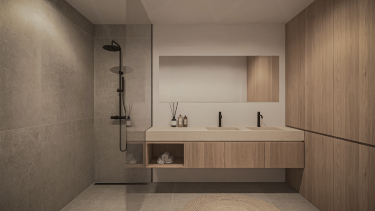 nieuwbouw appartement hoeselt badkamer